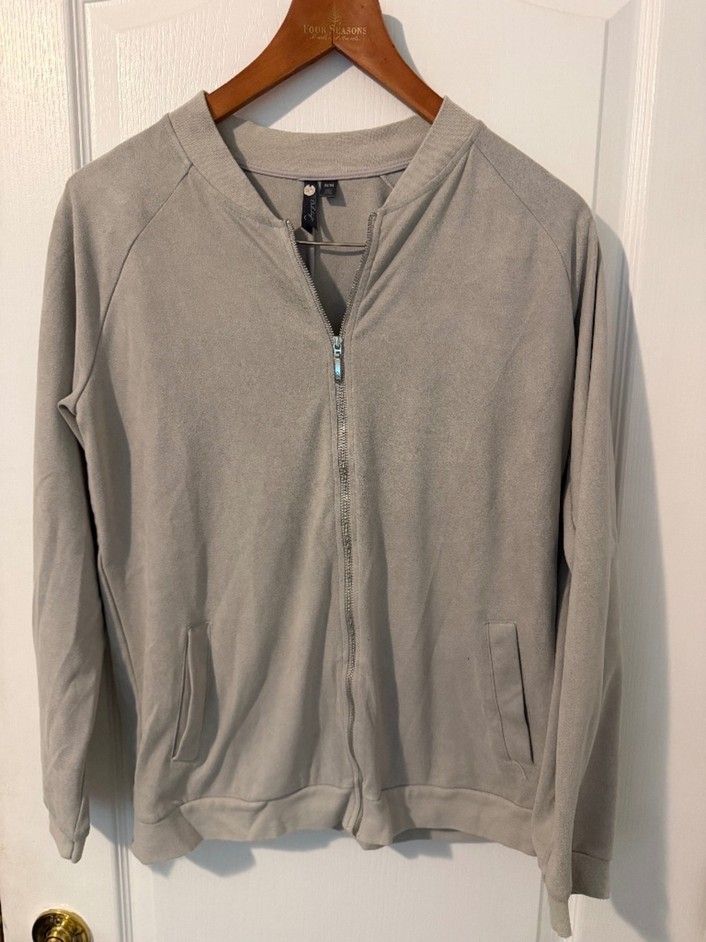 ORB Suede bomber top